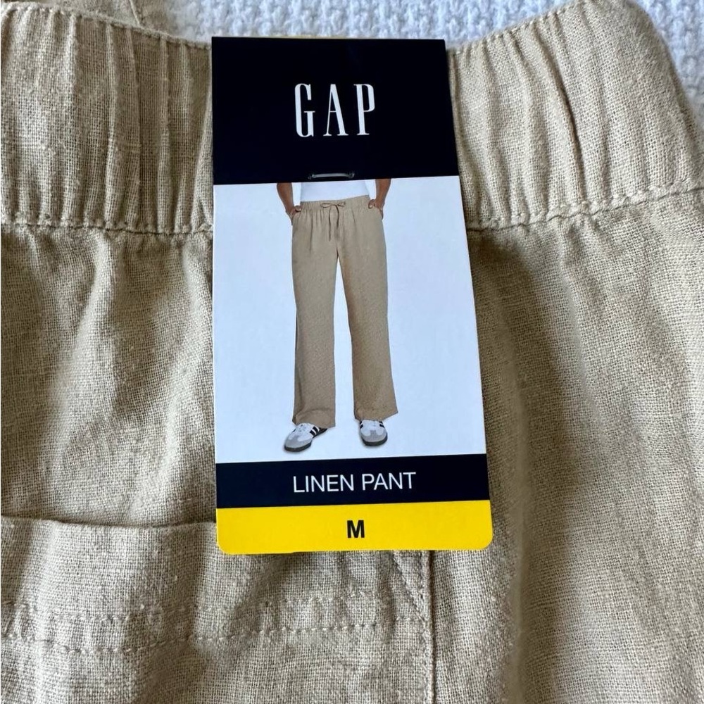 GAP NWT Womens Linen Pants in Beige (Size: Medium)